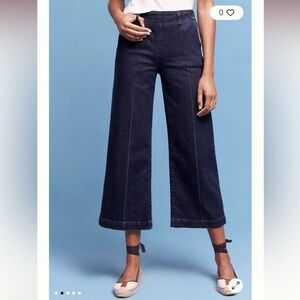 AG Adriano Goldschmeid Anthropologie The Juliette Trouser Wide Leg Crop Jeans 26